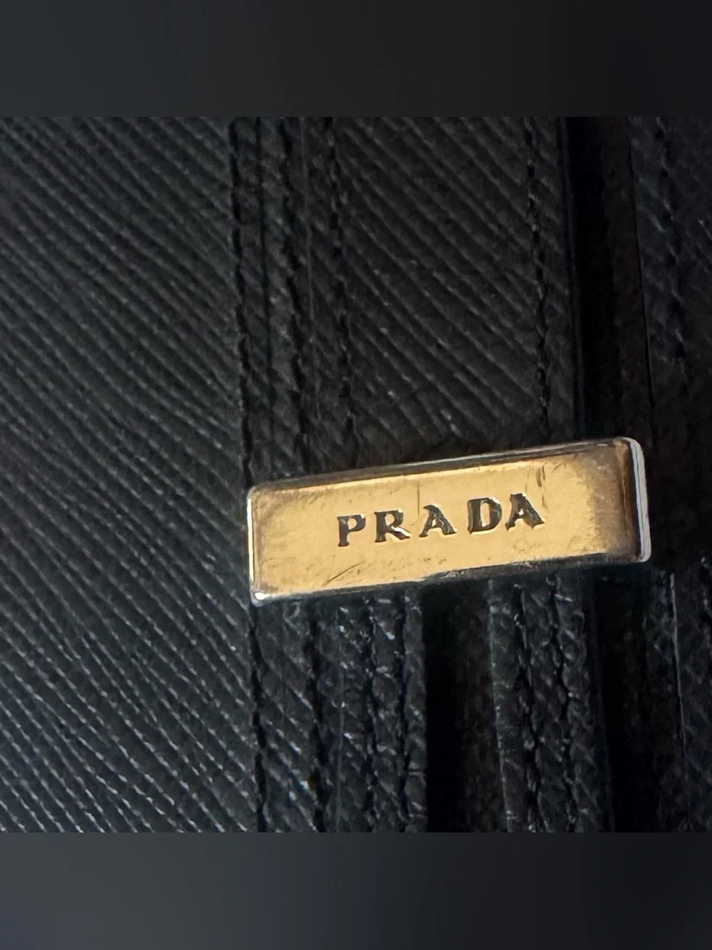 Prada iPhone X/XS Saffiano Leather Hard Phone Case w/Handle Strap